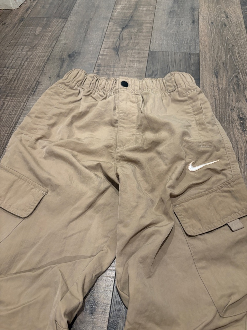 Nike Tan Cargo Pants with White Swoosh - Picture 2 of 8